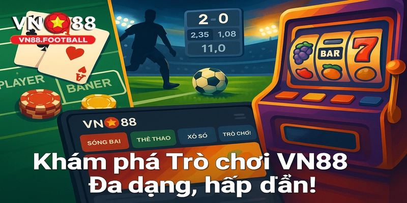 Trò chơi VN88 - Trải nghiệm casino trực tuyến đỉnh cao ngay tại nhà.